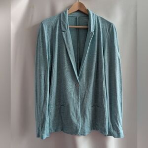 Majestic Filatures Paris Linen Silk Unstructured Green Jersey Blazer Jacket